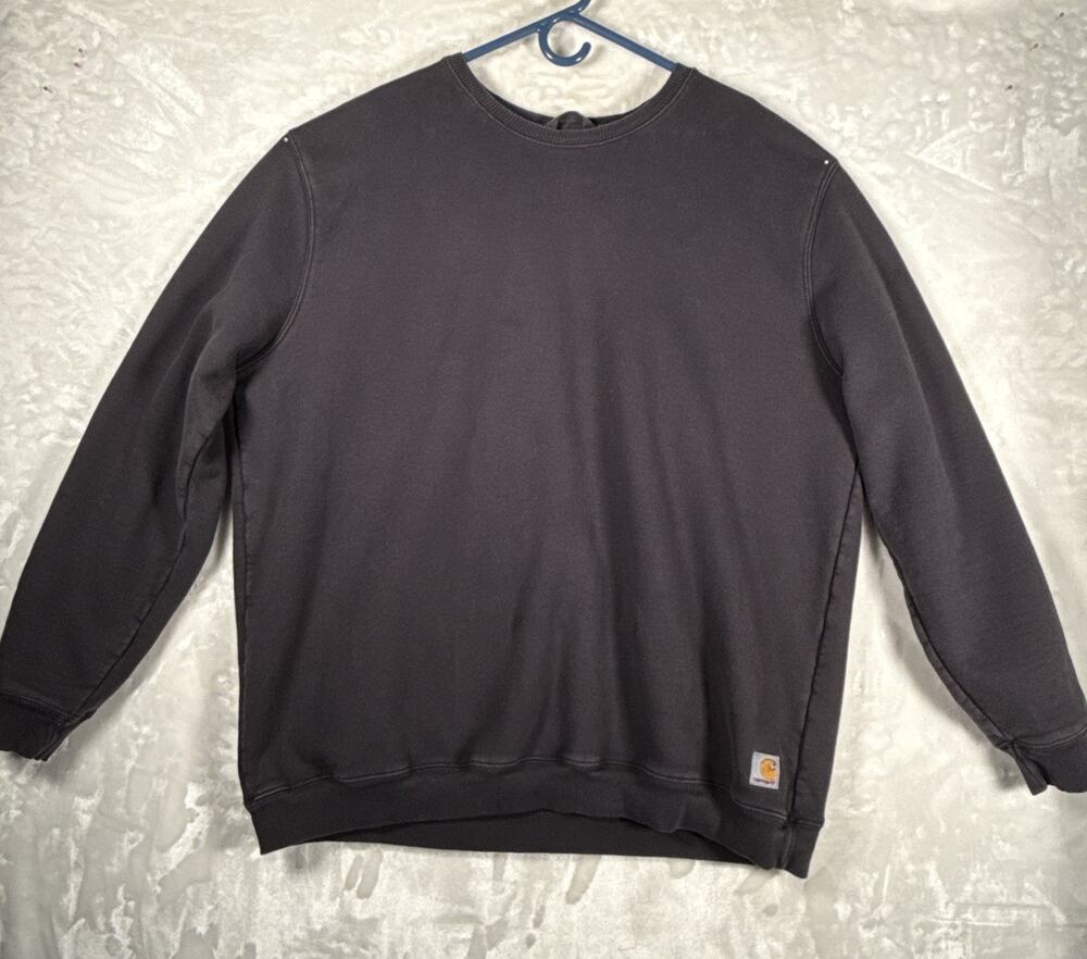 Vintage Carhartt Sweatshirt Crewneck Size 3XL Black K186 Thick Heavyweight READ